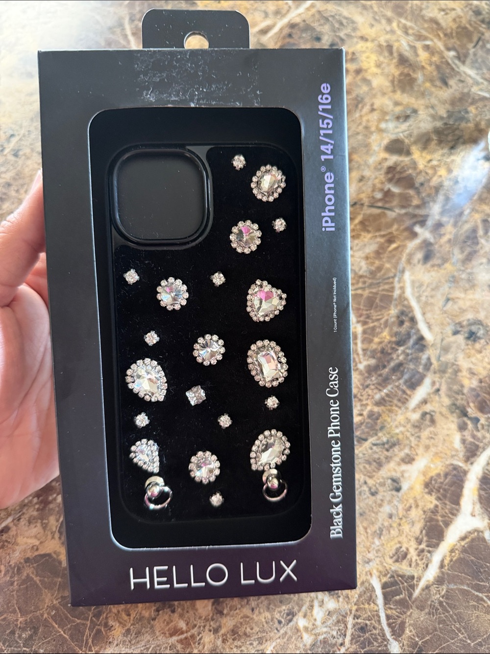 Black Gemstone iPhone Case for iPhone 14/15/16